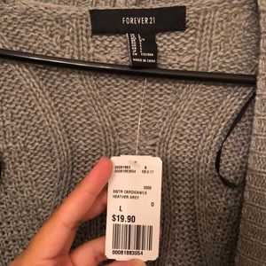 F21 Grey sweater cardigan